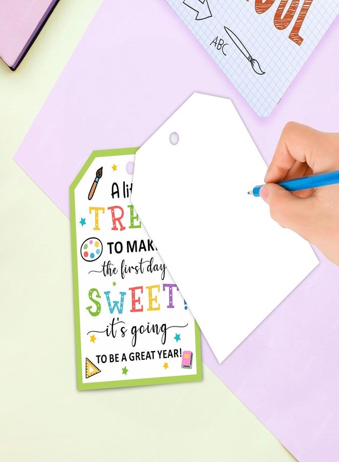 Vanlovemac Back to School Gifts Tags, 80PCS First Day of Kindergarten Gift Tag with String Attached, Welcome Back to School for Students, Teachers & Staffs, Sweet Decorations for 1st 5th 8th &12th Grade - Image 2